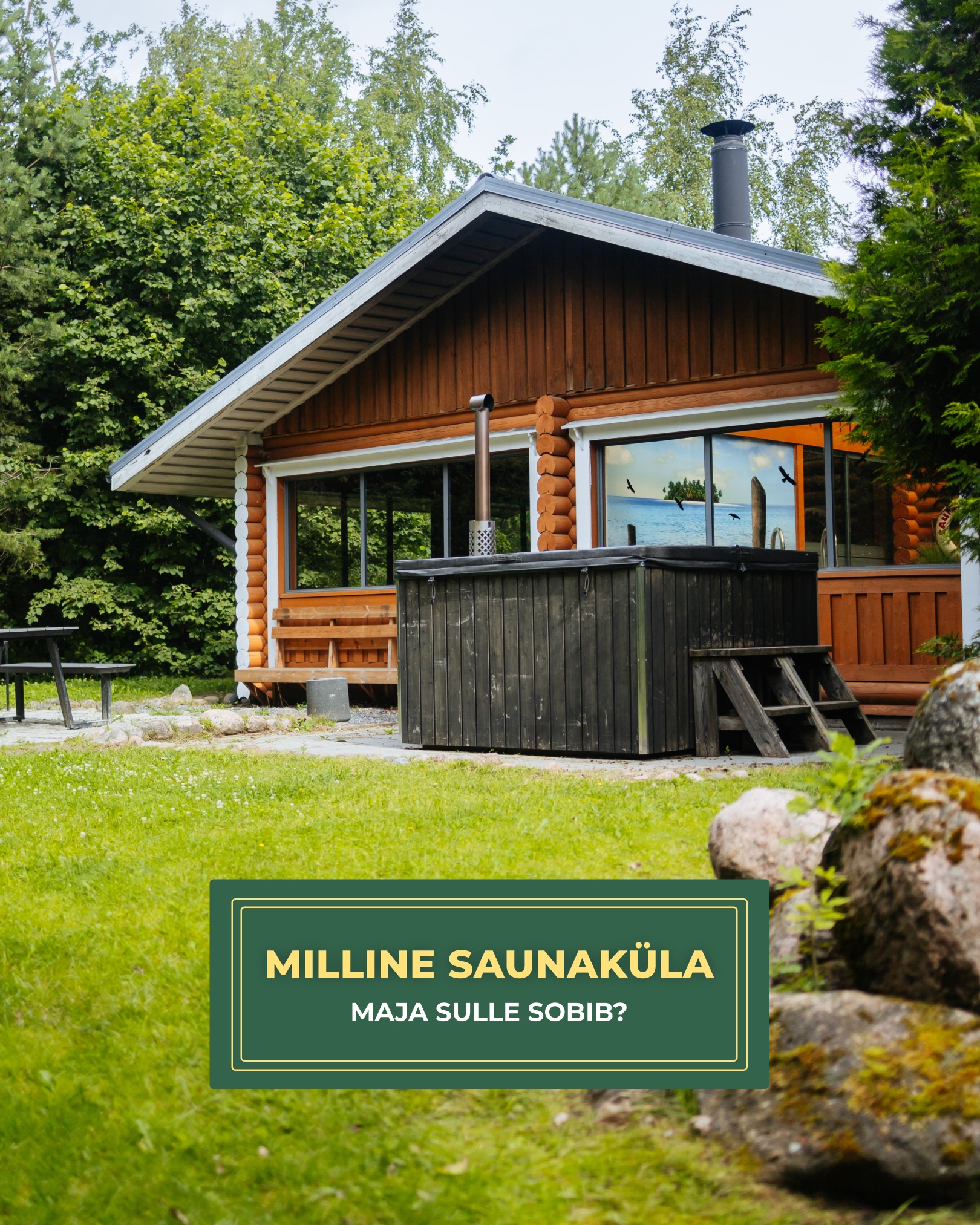 🏡 Milline Saunaküla maja Sulle sobib?

SOOME MAJA - Astu argipäevast välja ning heida traditsioonilise Soome talu rüppe.
VENE MAJA - Puhka nagu tõeline tsaar! Ideaalsed peoruumid ürituse korraldamiseks.
JAHIMEHE MAJA - Mõnus maja, kus korraldada üritusi, koolitusi ja seminare. Võimalik broneerida koos grillsaaliga kui ka ilma!
SPA MAJA - Kolm eri sauna tõelistele saunahuntidele!

Ükskõik millise maja kasuks otsustad, ootab Sind:

🔥 Igas majas on oma saun
💦 Kuum kümblustünn vabas õhus
🍽 Terrass grillimiseks ja mõnusateks õhtuteks
🌿 Avatud territoorium – naabritest ja linnakärast eemal

💬 Millise maja valiksid?

📅 Leia endale ideaalne variant 👉 saunakula.ee
📧 sauna@saunamaailm.ee
📞 +372 55 000 75

#saunaküla #soomemaja #venemaja #jahimehemaja #spamaja