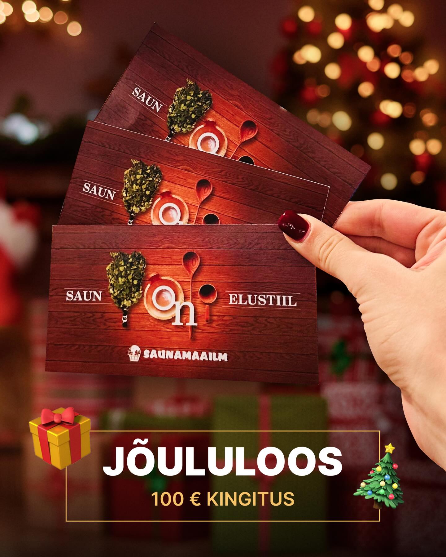 🎁 JÕULULOOS | 100 € KINGITUS 🎁
See on Sinu võimalus nautida saunarõõme kõige hubasemal aastaajal!
Saunaküla × Saunamaailm × Saunamaailma ehitusosakond loosivad välja 100 € kinkekaardi, mida saad kasutada lõõgastumiseks või ükskõik millise meie teenuse ostmiseks.

✨ Mida on võimalik võita?
🔥 Lõõgastu Saunakülas
🧖‍♀️ Saunatooted Saunamaailmast
🏗️ Saunamaailma ehitusosakonna teenused

🔔 Osalemistingimused:
1️⃣ Jälgi: @sauna.maailm @saunamaailmehitus @sauna.kula 
2️⃣ Jaga seda postitust oma story’s
3️⃣ Märgi kommentaaridesse oma sõbrad 
📅 Võitja kuulutatame välja juba 24. detsembril

🎄 Suurepärane võimalus ennast hellitada või lähedastele kingitus teha!
Edu kõigile osalejatele 🍀

#saunamaailm #saunaküla #saunamaailmehitus #jõululoos #jõulukingitus #kinkekaart #loosimine #saun #saunaelu #tallinn #eestimajandus #saunapood #saunatarvikud #eestiettevõte #pühadekingid #wellnessestonia #spaestonia #saunaculture